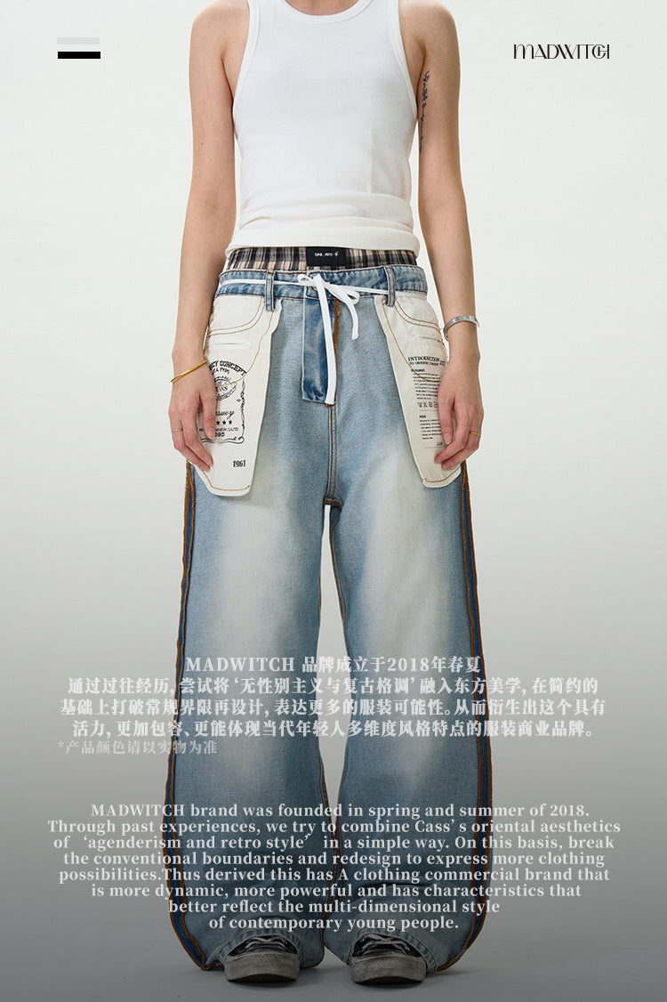 MADWITCH ORIGINAL WASHED DENIM PANTS #G6615