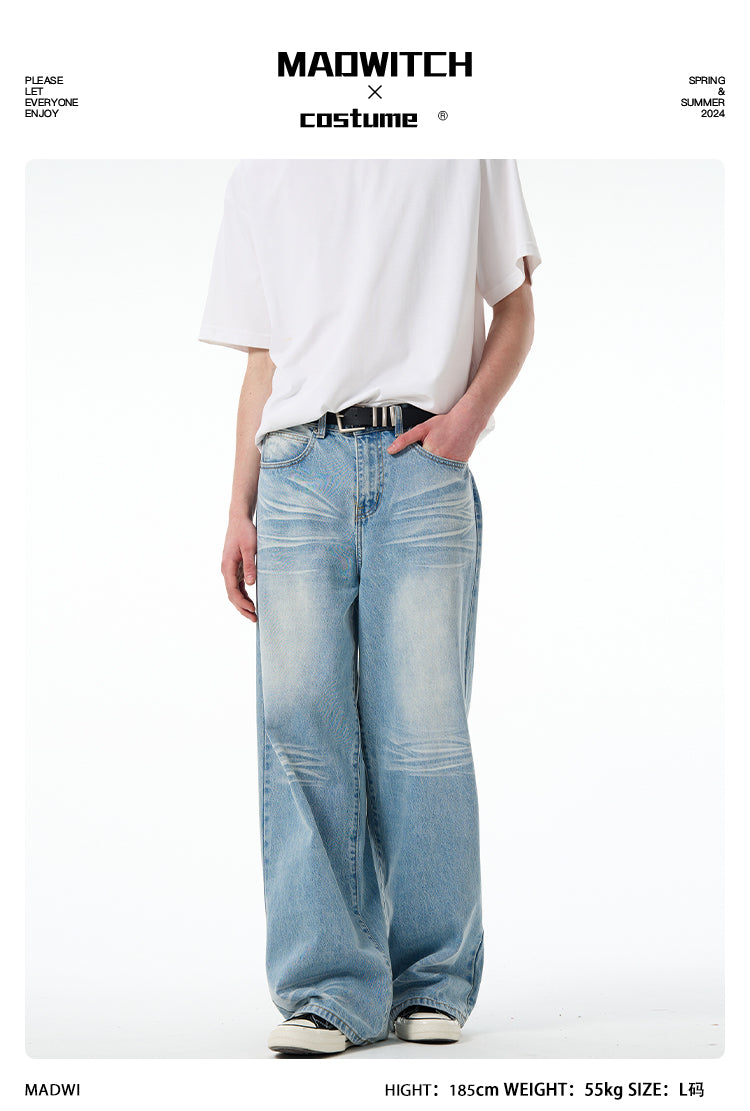 MADWITCH WATER WASHED RETRO JEANS #1860C24