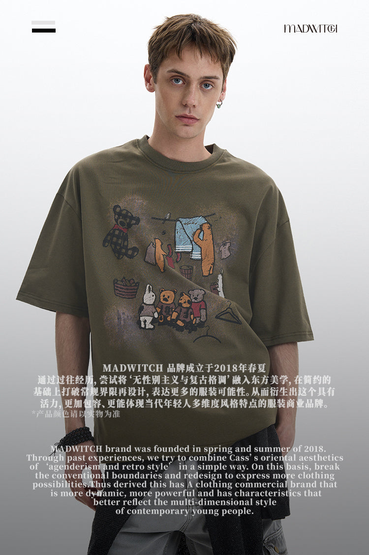 MADWITCH VINTAGE PRINT TEE #321