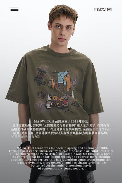 MADWIT VINTAGE PRINT TEE #321