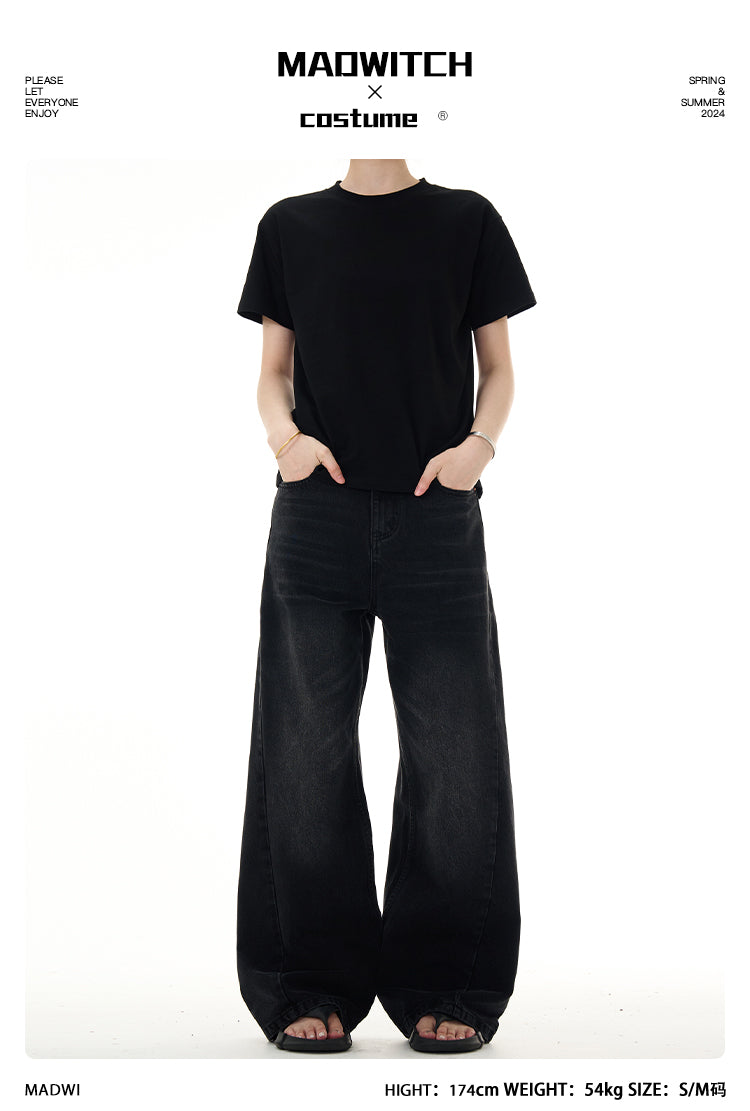 MADWITCH WIDE LEG VINTAGE JEANS #K9301