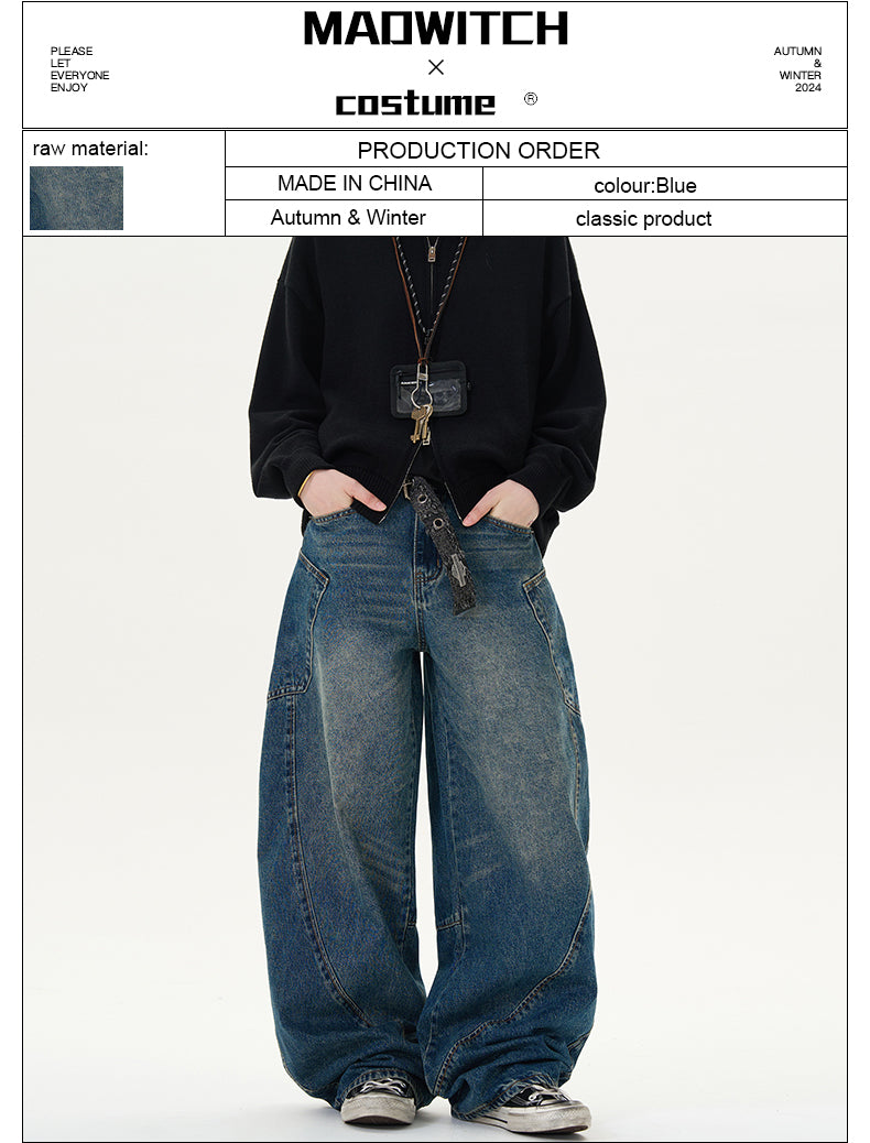 MADWITCH CURVED LEG JEANS #58115