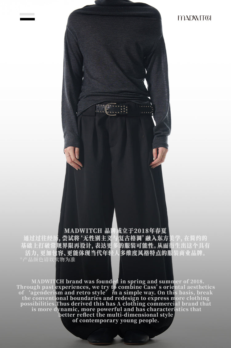 MADWITCH MINIMALIST LOOSE-FIT TROUSERS #CK6611