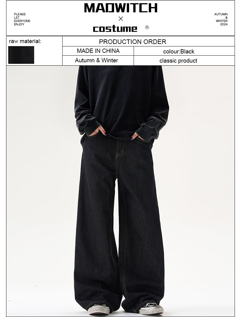 MADWITCH STRAIGHT CASUAL JEANS #G6429-1