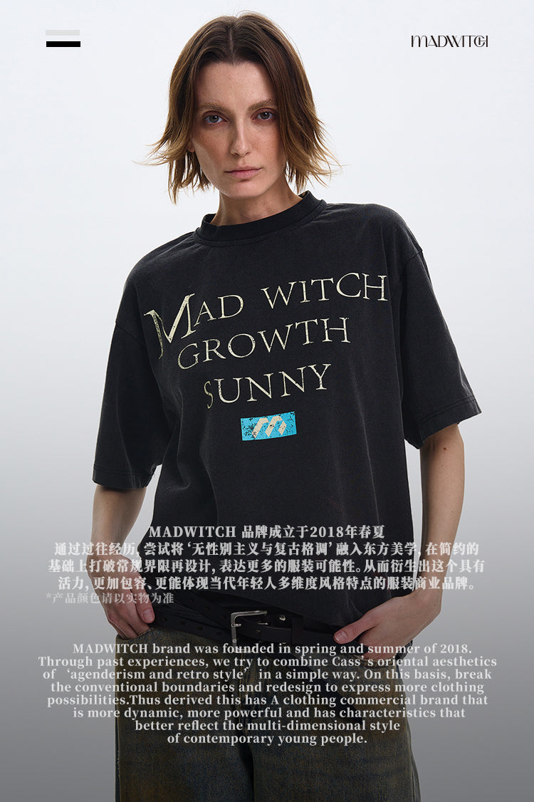 MADWITCH INS STYLE CASUAL SHORT-SLEEVE T-SHIRT #MD4139