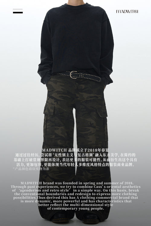 MADWITCH AMERICAN-STYLE CAMO CARGO PANTS #G1050