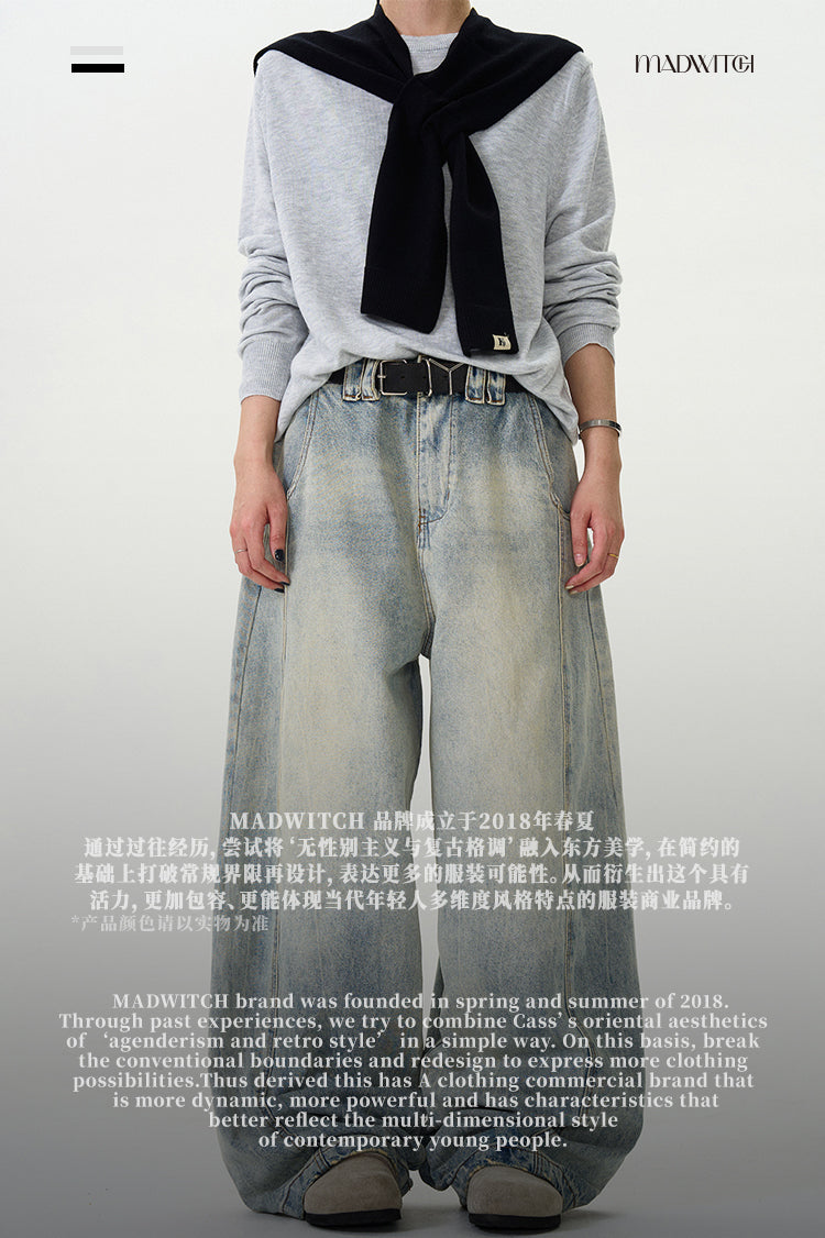 MADWITCH WASHED WIDE-LEG PANTS #58218