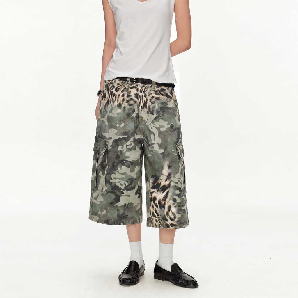 MADWITCH CAMO LEOPARD GRADIENT CARGO PANTS #G60050