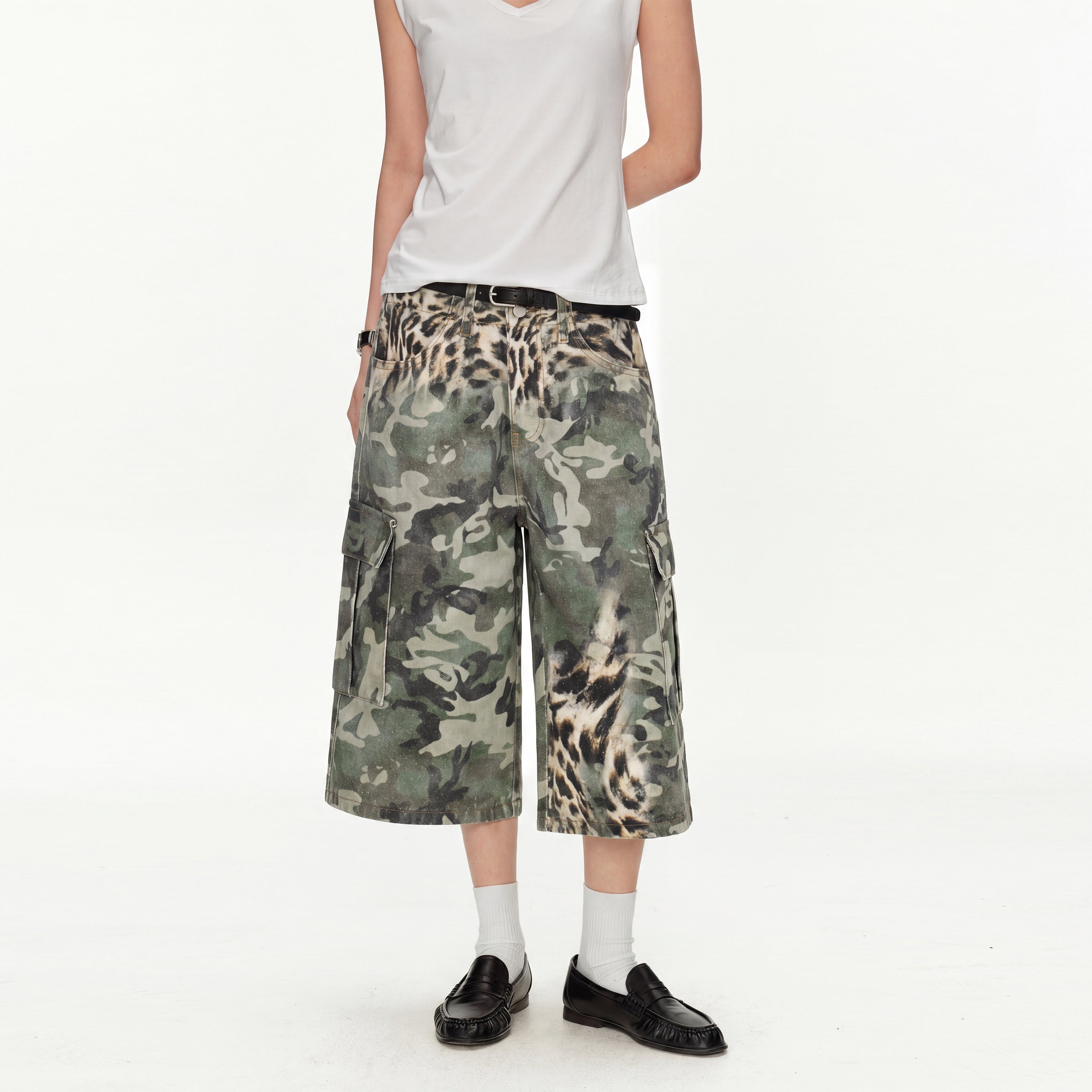 MADWITCH CAMO LEOPARD GRADIENT CARGO PANTS #G60050
