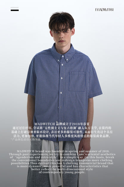 MADWITCH PREPPY PLAID SHIRT #CR216