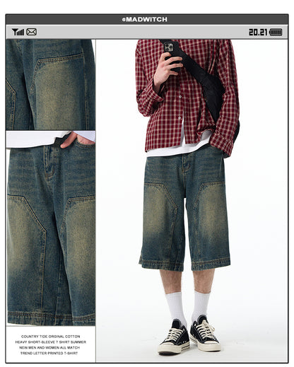 MADWITCH BAGGY SHORTS JEANS #RK56