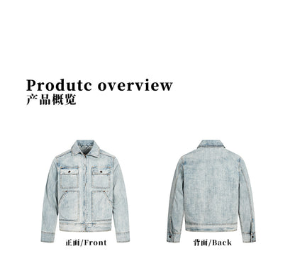 MADWITCH UNISEX VINTAGE WASHED DENIM JACKET #G6863