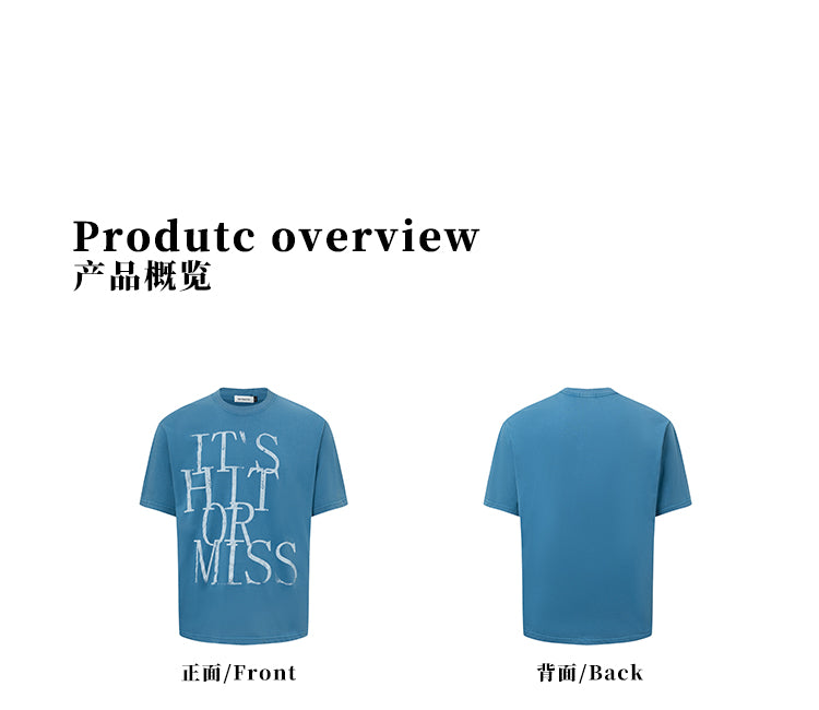 MADWITCH ROUND NECK LETTER PRINT T-SHIRT #27297