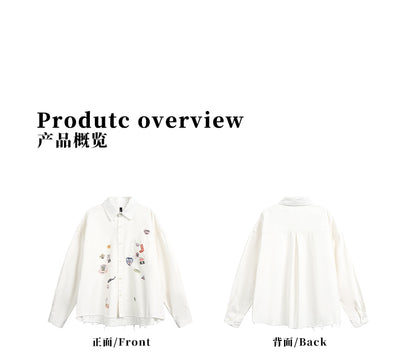 MADWITCH RAW-EDGE LONG SLEEVE SHIRT #BR92