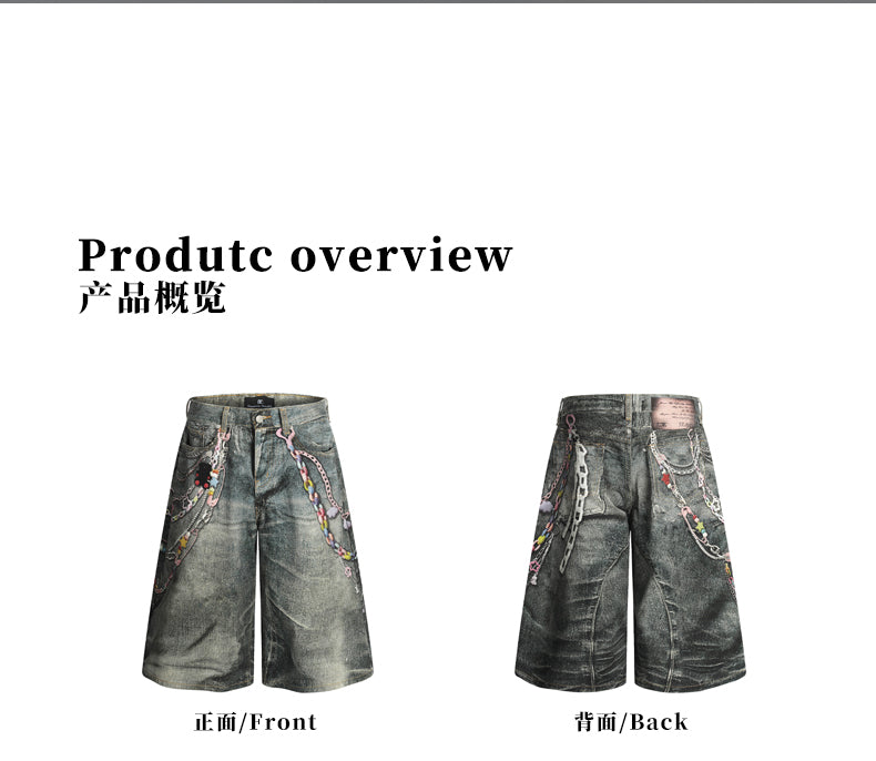 MADWITCH 3D PRINT DENIM PANTS #G6830