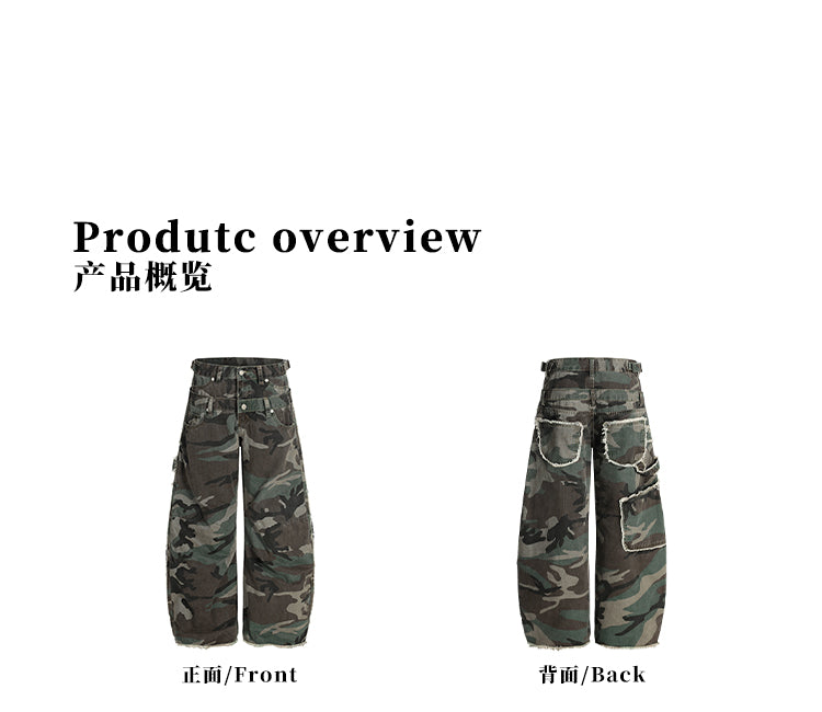 MADWITCH DESIGN CAMO CARGO PANTS #G6841