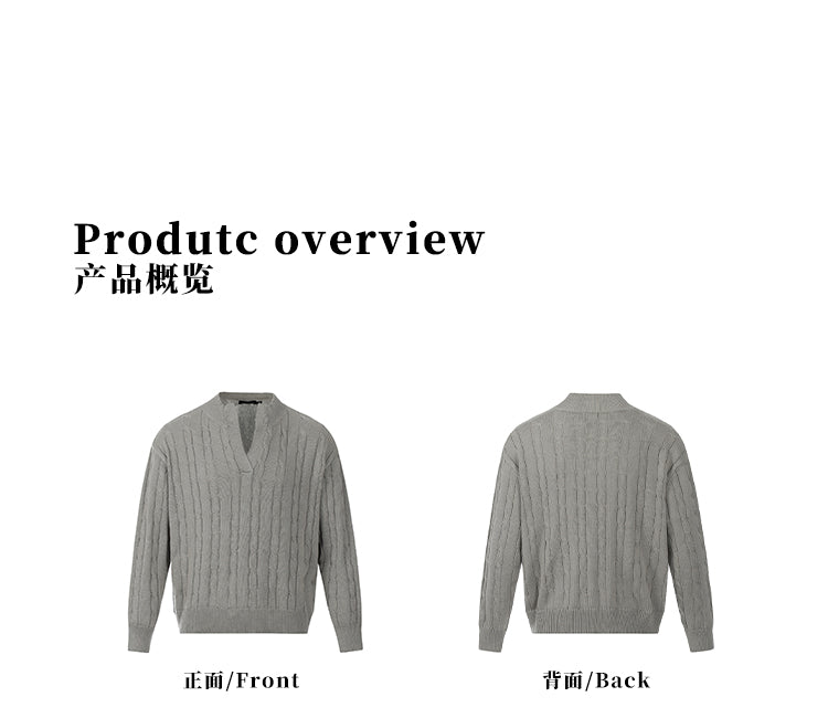 MADWITCH V-NECK RETRO SWEATER #MY009