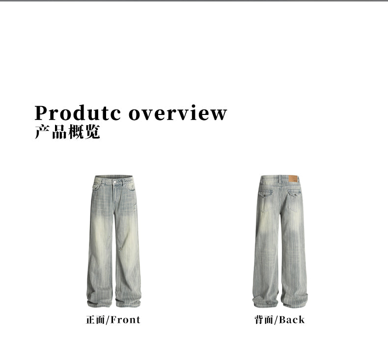 MADWITCH VINTAGE SLUB COTTON JEANS #Z011