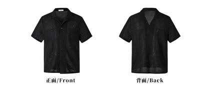 MADWIT LACE OPENWORK SHIRT #27339