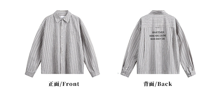 MADWITCH STRIPED LONG SHIRT #RC158