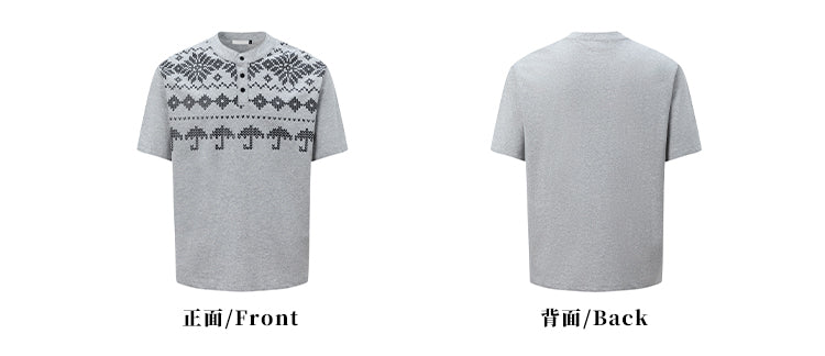 MADWITCH FAIR ISLE COTTON TEE #27351
