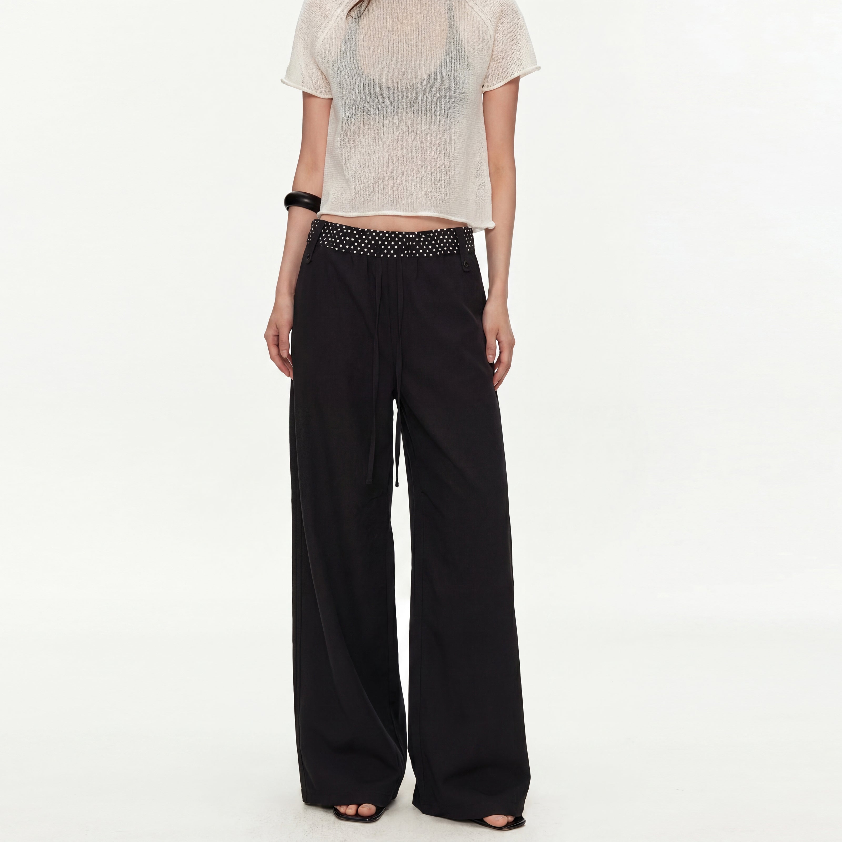 MADWITCH DOT WAIST LOOSE WIDE PANTS #CN6882