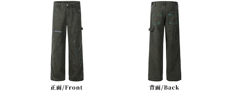 MADWITCH STRAIGHT LEG LOGGER PANTS #D1669