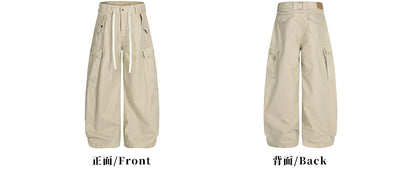 MADWITCH DRAWSTRING MULTI-POCKET CARGO PANTS #Z030