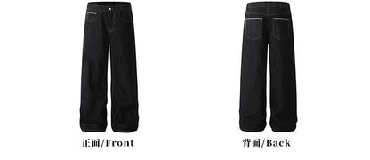 MADWITCH CUFFED STRAIGHT LEG JEANS #G6679-1