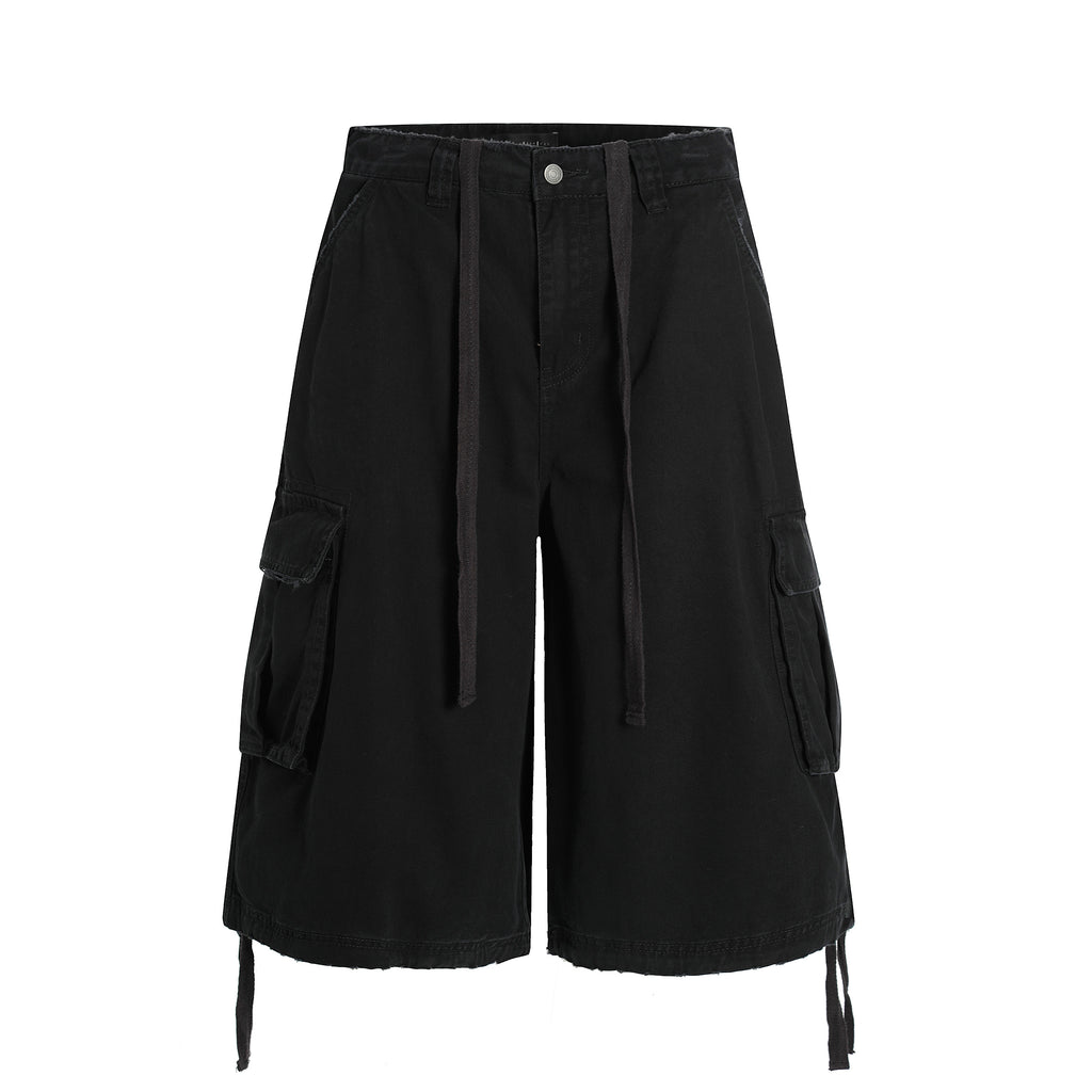 MADWITCH DRAWSTRING CARGO CROP PANTS #CK3510D