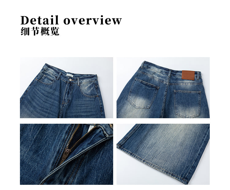 MADWITCH WASHED CROPPED DENIM JEANS #WHOA103