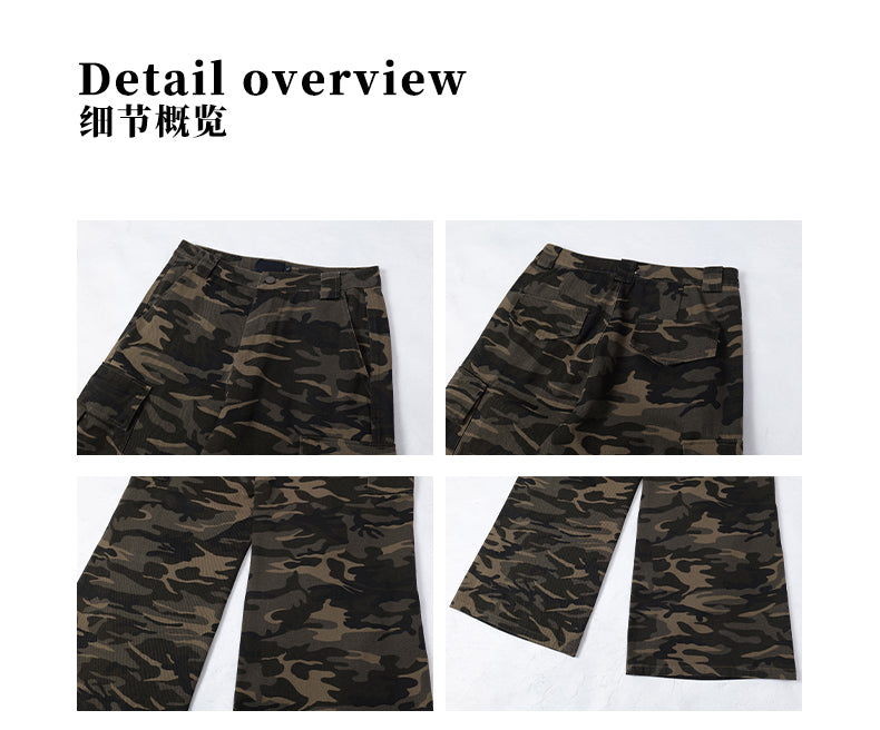 MADWITCH STREET CAMO CARGO PANTS #L633
