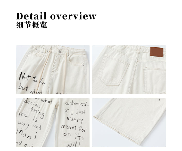 MADWITCH LETTER GRAFFITI JEANS #WHOA101