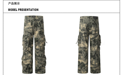 MADWITCH HEAVY-DUTY STREETWEAR CAMOUFLAGE PANTS #CK3318