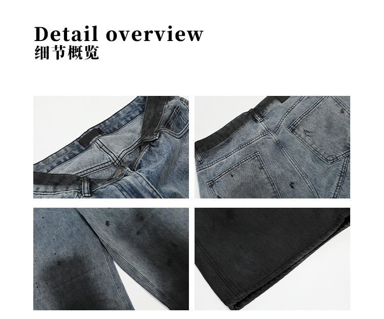 MADWITCH LOOSE FIT WIDE LEG DENIM PANTS #CK5375