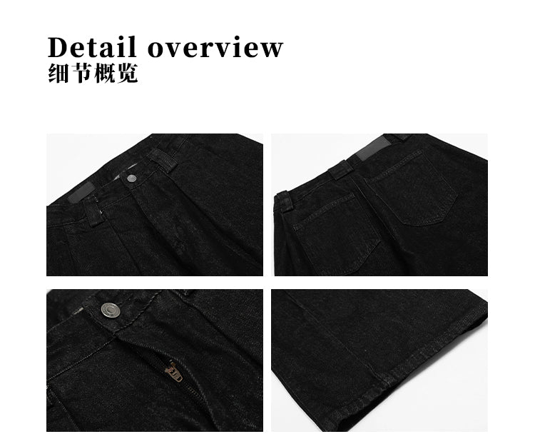 MADWITCH DOUBLE-PLEAT CASUAL JEANS #G6652