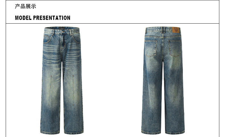 MADWITCH WASHED STRAIGHT JEANS #CK9321