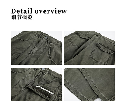 MADWITCH DISTRESSED UTILITY CARGO PANTS #RK164