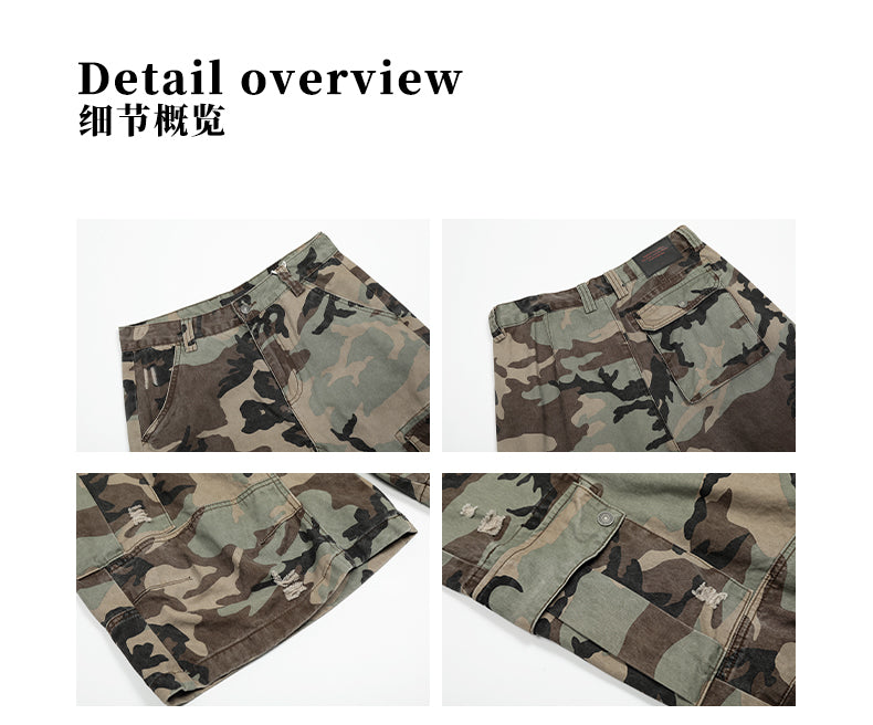 MADWITCH DISTRESSED CAMO CARGO #CK3512D
