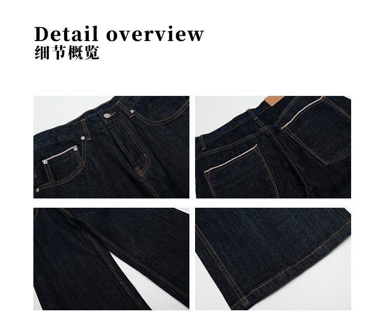 MADWITCH CUFFED STRAIGHT LEG JEANS #G6679-1