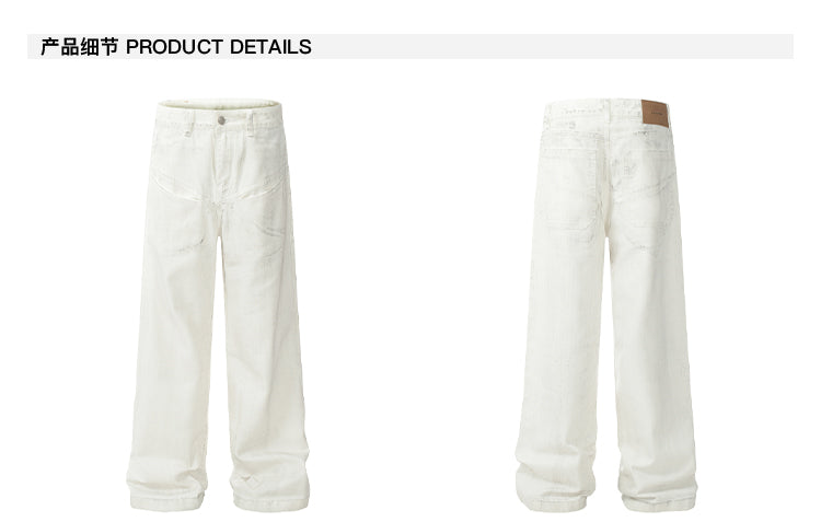 MADWITCH WHITE SLIM FIT JEANS #G6365