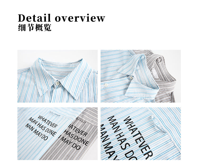 MADWITCH STRIPED LONG SHIRT #RC158