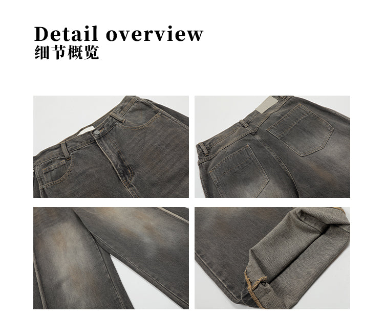 MADWITCH WASHED DISTRESSED JEANS #CK5390