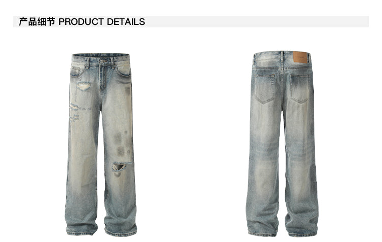 MADWITCH ACID WASHED RIPPED JEANS #DCFX019