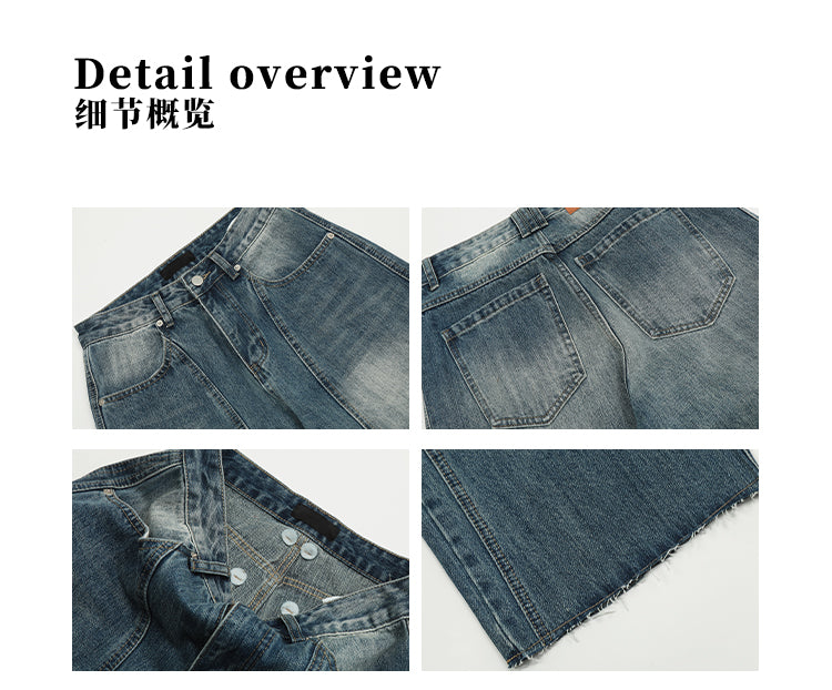 MADWITCH ANKLE-WRAP LOOSE FIT JEANS #24129