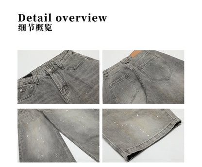 MADWITCH WIDE-LEG BEND-KNIFE JEANS #FX066
