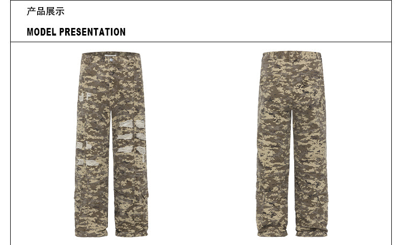 MADWITCH EMBELLISHED CAMO PANTS #WHOA011