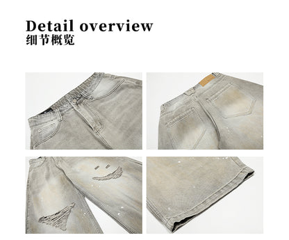 MADWITCH UNISEX RELAXED FIT DENIM PANTS #FX080
