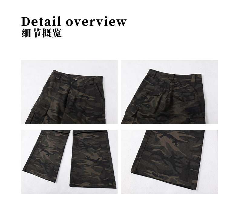 MADWITCH AMERICAN-STYLE CAMO CARGO PANTS #G1050