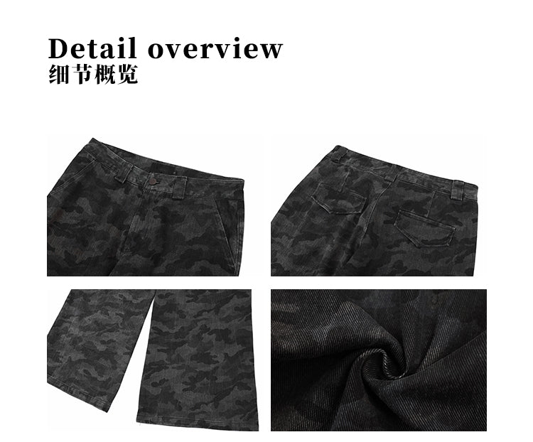 MADWITCH WASHED CAMO CASUAL PANTS #L844
